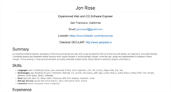 Desktop Screenshot of jonrose.com